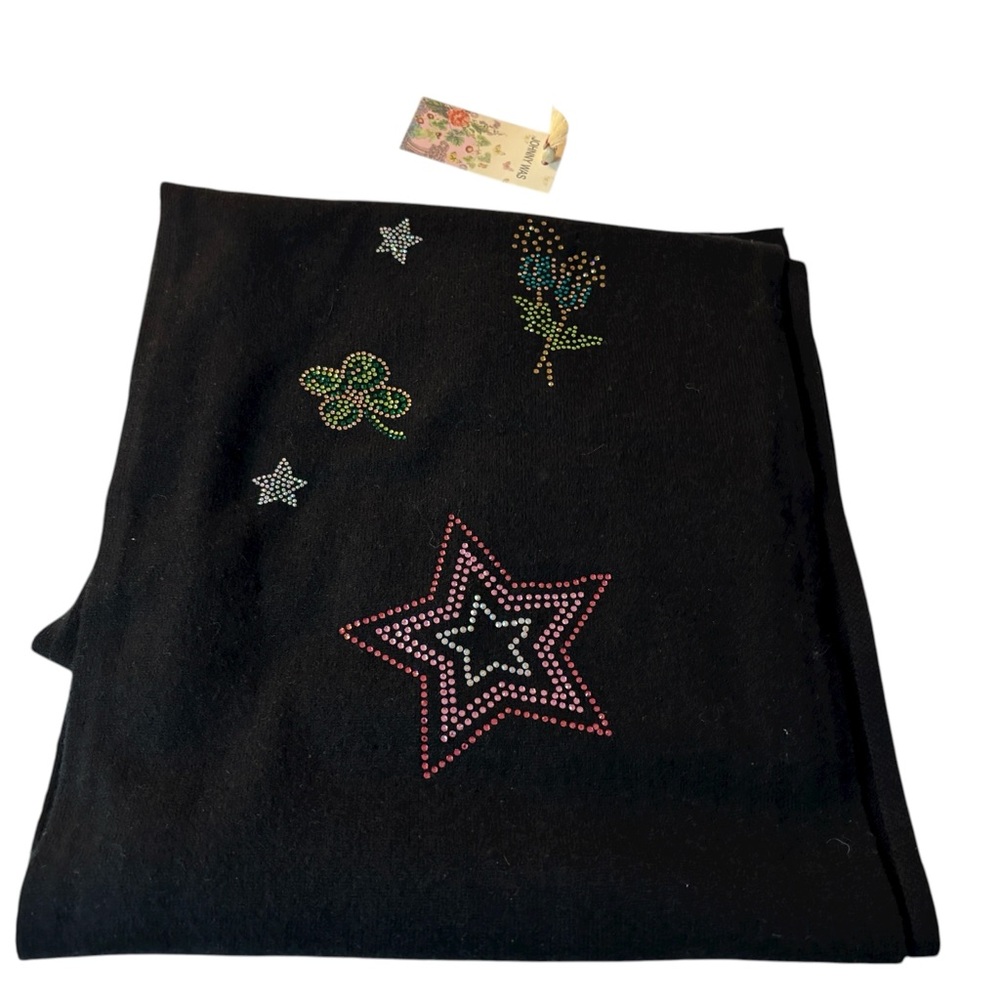 Johnny Was Embellished Cashmere Blend Scarf, New With Tags